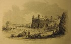 1852 Print  Mississippi River - View Of Block Island Fort On Frontier
