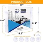 Ciaoher Acrylic Sign Holder 11 X 8 5  Clear Acrylic Frames Glass Window Wall    