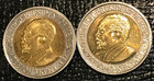 2-high Grade Au unc 2009 Kenya Bi-metal Five Shilling Coin-oct120