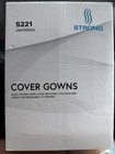 1 Disposable Ppe Isolation Gown Cover  Polyethylene Universal Blue Thumb Loop