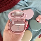 4 Pack Heart Shape Contact Lens Cases  Travel Eye Contacts Case Box Holder  P   
