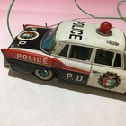 Vintage Japanese Tin Toy Car Police Car 1960 Nomura Toy
