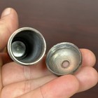 Vtg Compact Traveling Shaving Brush W  Metal Handle Storage Container Screw Cap