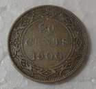 1900 Newfoundland Canada 20 Cents Silver Coin
