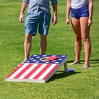 Gosports Regulation Solid Wood Cornhole Set - Vintage American Flag Usa Boards