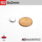 8mm X 2mm N52 Strong Round Disc Rare Earth Neodymium Magnet 8x2mm