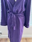 Loro Piana 100  Cashmere Eggplant Purple Robe Coat Sz L Charity Ds08