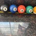 Lot Of 10 Vintage Billiard Pool Table Balls Mixed Lot -incomplete Set- 2    Balls