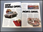 1978 Dodge Omni Vintage Car Sales Brochure Catalog