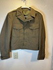 Vintage 1940s Us Army Ike Jacket 36r Olive Drab Wool Military Eisenhower