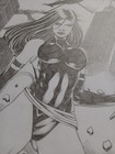 X-men Psylocke Original Comic Book Art Sketch Commission  Swimsuit Cosplay Sexy
