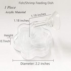 Aquarium Shrimp small Fish Feeding Dish Feeder Dish  Acrylic Material  Mini S   