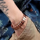 Men s Bracelet Magnetic Therapy Arthritis Pain Relief Pure Solid Copper Bangle
