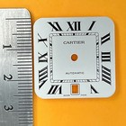 Cartier Santos Original 39 8mm Stainless White W black Roman Markers Dial Only 