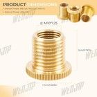 3pcs Shift Knob Thread Adapters M10 X 1 25 Id To M10x1 25 To M12x1 25