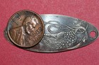 Stylized Bird irish  Love Token  Good Luck elongated Penny By Astoria Artist vi 