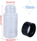 5ml 1 6 Oz  Mini Clear Glass Vials With Plastic Screw Caps For Travel Jewelry Cr