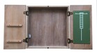 Howard Knox Farmhouse Rustic Barn Darboard Cabinet W  Chalkboard   Dart Holders