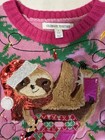Girls Size 7 Sloth Sparkle Holiday Sweater Ugly Sweater Celebrate Together