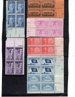 Us Stamp Lot Of 33 Different Commemorate Plate Blocks 1940s-50s  Mnh mlh
