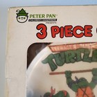 Vintage Teenage Mutant Ninja Turtles Peter Pan 3 Piece Dinnerware Set In Box