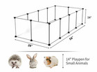 Pet Playpen Portable Plastic Yard Fence Small Animals Puppy Kennel Crate Abs Diy