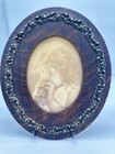 Rare Antique Vintage Mb Parkinson 1896 Cupid Lithograph Art Wood Frame Victorian
