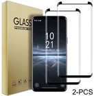 For Samsung Galaxy S8 S9 S10 Plus S20 Shockproof Phone Case Cover Tempered Glass