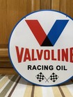Valvoline Racing Oil Sign 2 Sided Gas Garage Parts Vintage Style Wall Decor