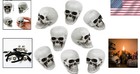 8 Count Matte Halloween Skulls - Realistic Plastic Skeleton Heads For Fun Decor