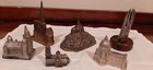 Lot Of Six Churches  international   All Metal  All Vintage Souvenir Buildings