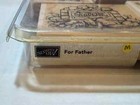 Stampin Up  For Father Set Of 4 Rubber Stamps Dog Tools Dad Father s Day
