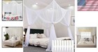 Waterproof Bed Canopy Mosquito Net With Corner Post Design - Romantic Home Decor