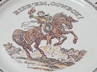 Till Gooden Wallace Western Ride  em Cowboy - Sue Rodeo Restaurant Dinner Plate