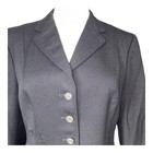 Euro-star Vintage Black Wool Equestrian Show Coat Horse Head Buttons W Germany L
