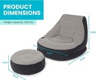 Ultra Lounge Inflatable Chair W  Ottoman Foot Rest