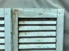 Vtg Pair Small 14x32 Antique Shabby Blue Wood House Shutters Chic Old 1177-24b