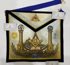 Masonic Hand Painted Apron Freemason Blue Lodge Apron Antique Design Square Comp