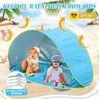 Baby Beach Tent-2 Pools Pop Up Upf 50  Sunshade With Carry Bag  Portable For