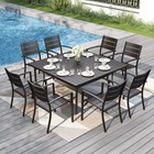 9 Pcs Patio Dining Set Outdoor Metal Table Chair Furniture Set For Garden Yard