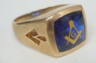 Estate Master Wisdom   Truth Vintage Free Masons Men   s Ring 14k Wow Sz 11 1 2