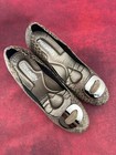 Piccadilly High Heel Shoes Pumps Black Gray Snake Pattern Size 7 5 Comfortable