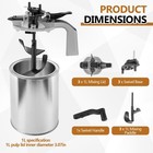 Morningro 3 Pcs 1 L Quart Paint Can Pour Spout  Mixing 1 L  Black
