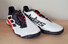 Adidas Men s Barricade Tennis Shoes White Black Solar Red Gw2964