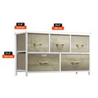 Chest Of Storage 5 Drawer Fabric Dresser White Bedroom Tower Cabinet Furniture