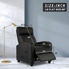 Recliner Chair With Pu Leather Padded Seat Backrest Home Theater Seating