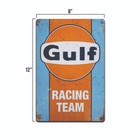 Gulf Racing Gas Oil Sign Station  Garage  Auto Shop  Retro Rustic Tin Sign Ts639