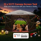 Vevor Pop-up Camping Gazebo Camping Canopy Shelter 6 Sided 12  X 12  Sun Shade