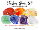 7 Chakra Tumbled Stones   Carry Pouch  crystal Balancing Set  Crystal Healing 