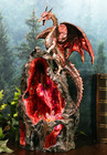 Ebros Sapphire Dragon On Led Crystal Mountain Backflow Incense Burner Figurine